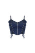 Sidekick Lace Up Denim Bustier Top